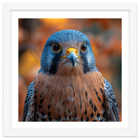 Close Up Of A Kestrel Bird Of Prey Portrait
