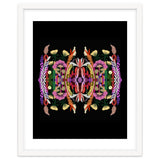 The Butterfly Effect Series 01, Paint Blot Mirror Colorful, Symmetrical Graphic, Eclectic Mandala thumbnail