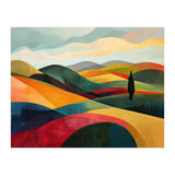 Abstract Tuscan Hills Landscape Painting (Print Only) thumbnail