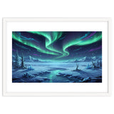 Arctic Glow: Northern Lights Winter Landscape thumbnail