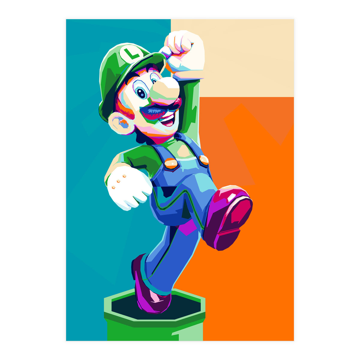 Mario Luigi Pop Art Cartoon Pop Art (Print Only)