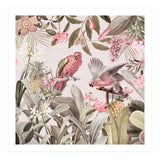 Colorful Parrots In Flower And Fruit Tropical Jungle (Print Only) thumbnail