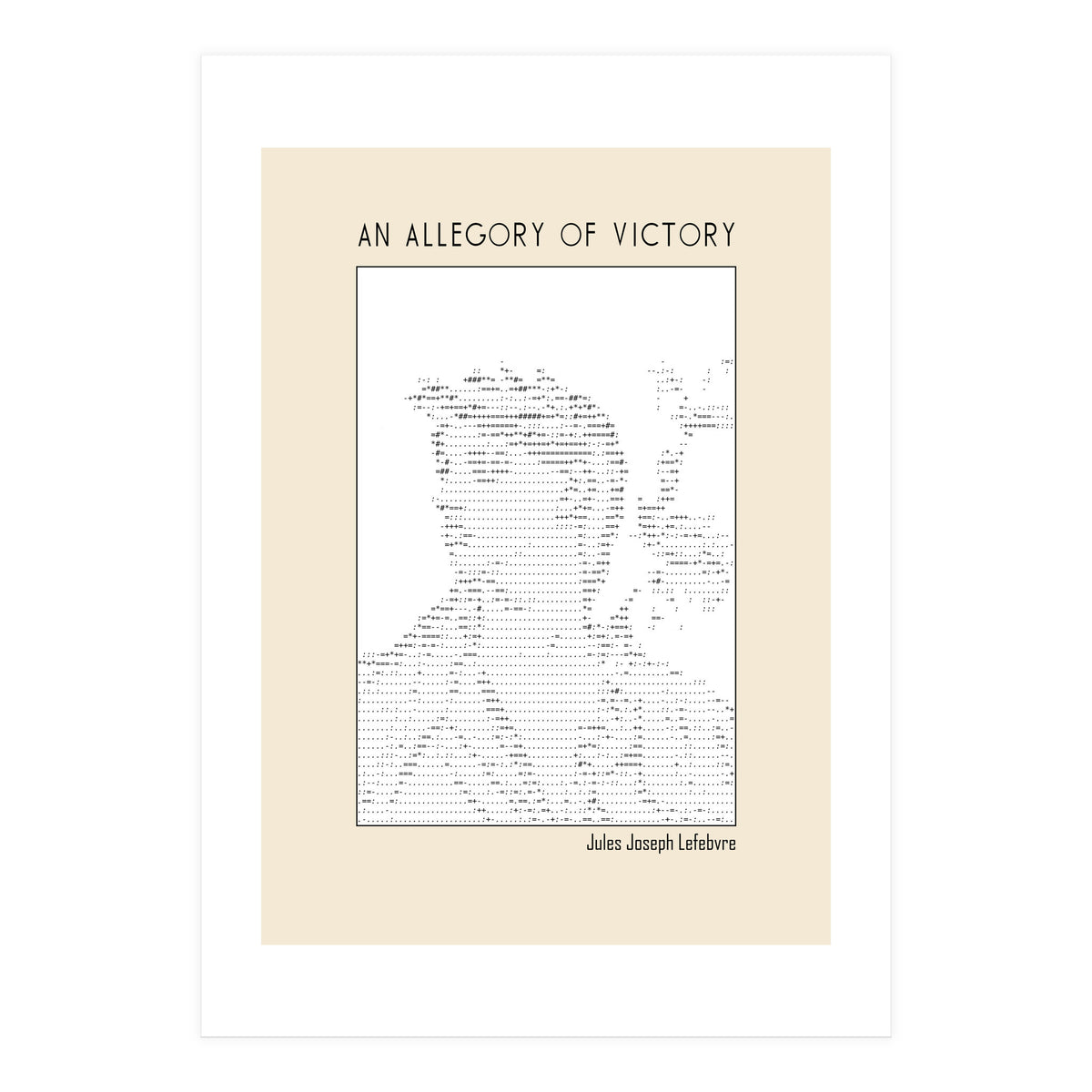 An Allegory Of Victory – Jules Joseph Lefebvre Ascii Art (Print Only)