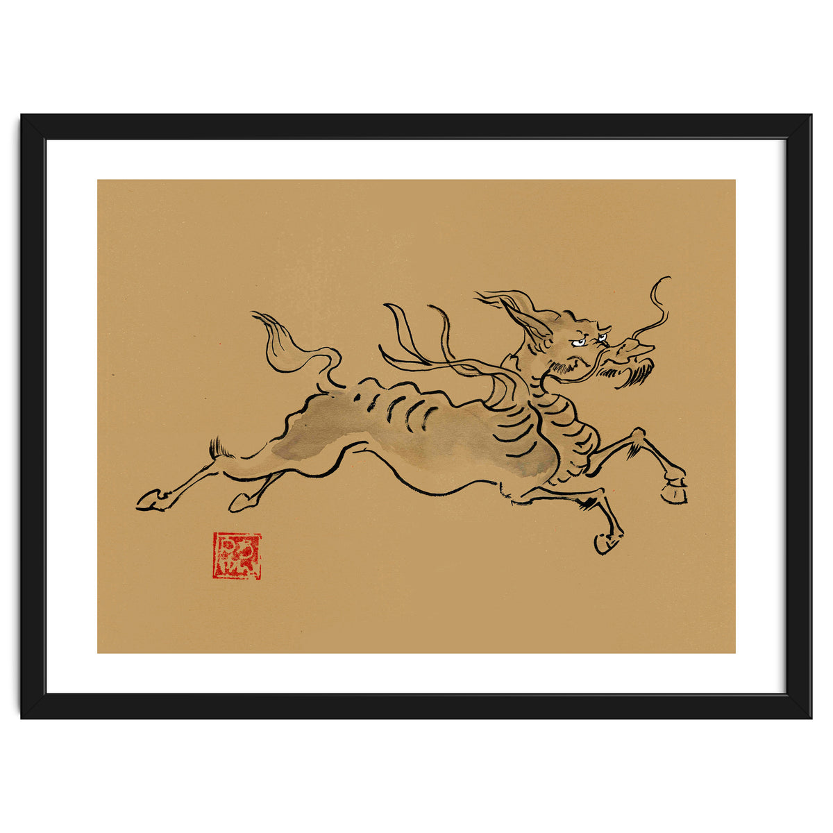 Kirin On Brown Paper