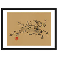 Kirin On Brown Paper