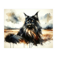 Mystical Black Cat In The Wild (Print Only)