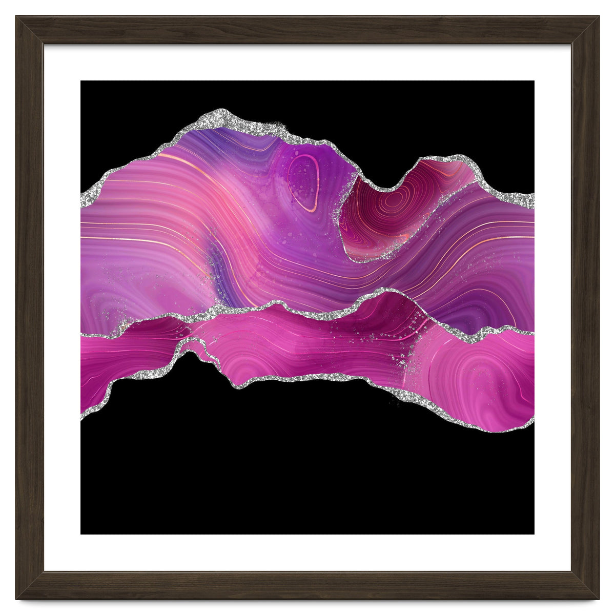 Magenta & Silver Agate Texture 04