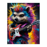Hedgehog Plays The Guitar, Rock Graffiti (Print Only) thumbnail