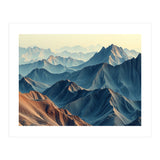 Hyper-Realistic Mountain Range Landscape Art (Print Only) thumbnail
