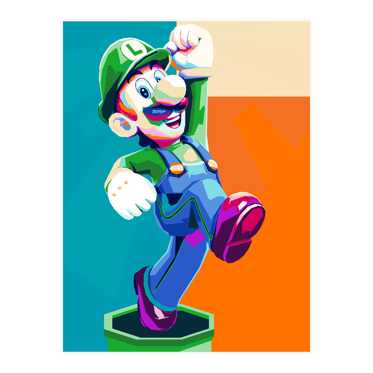 Mario Luigi Pop Art Cartoon Pop Art (Print Only)