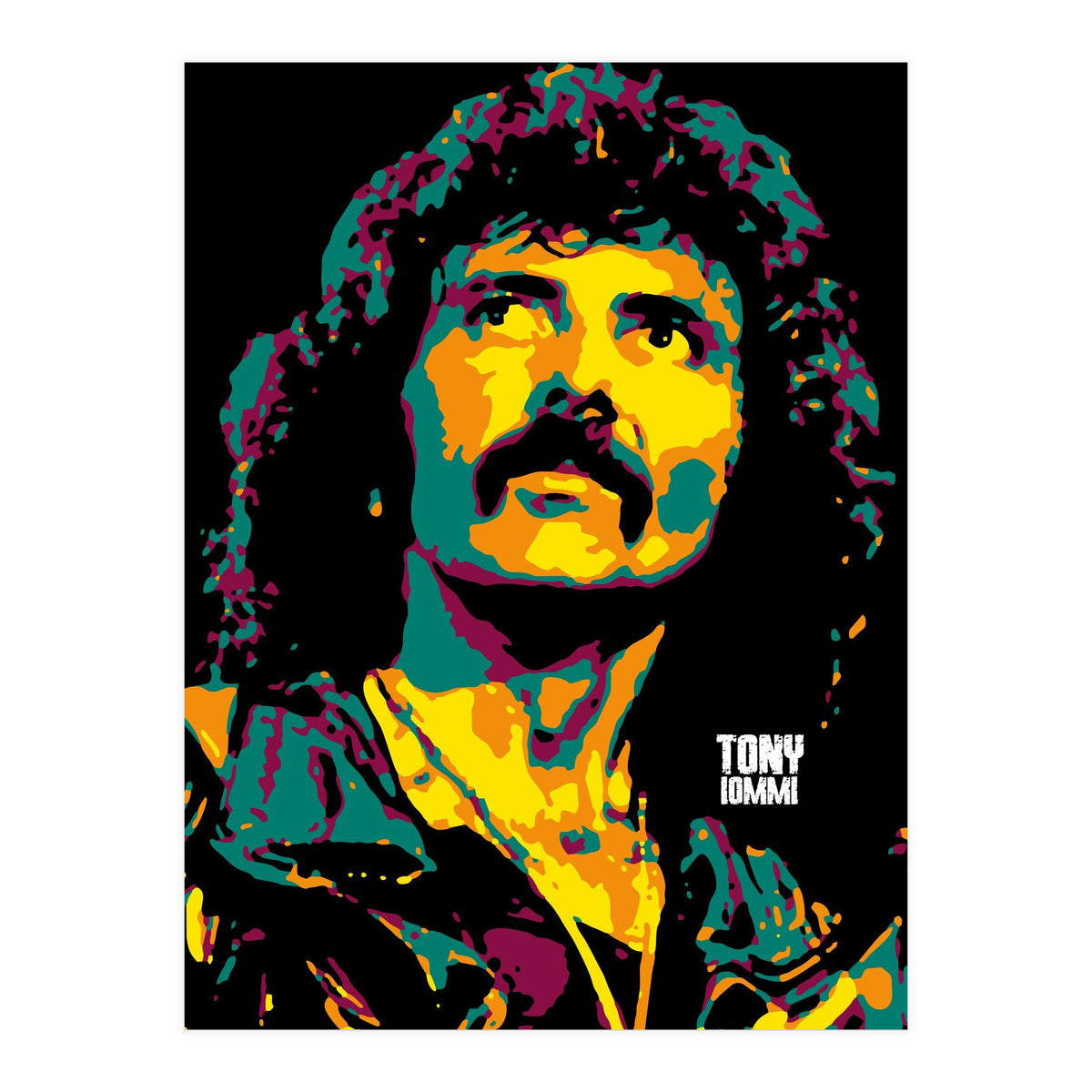 Tony Iommi Portrait Pop Art (Print Only)