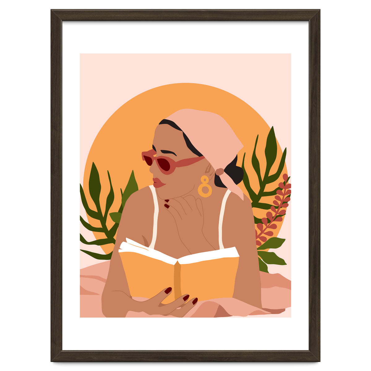 Bohemian Summer, Modern Boho Girl Reader, Books Read Self Care Self Love, Travel Hippie Nomad Black Woman