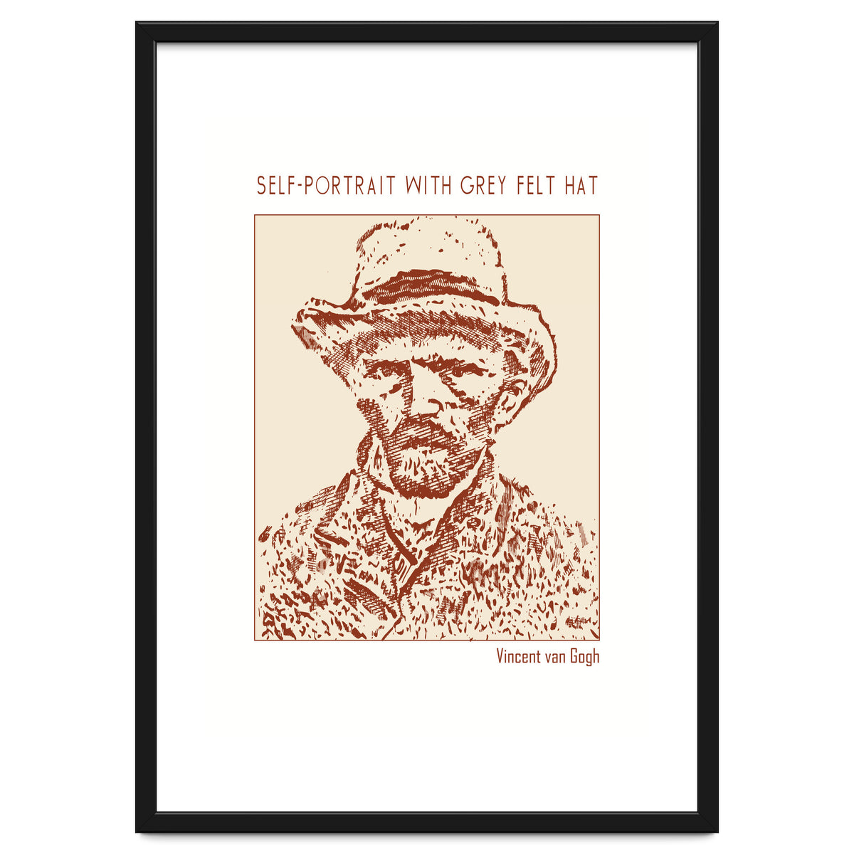 Self Portrait With Grey Felt Hat – Vincent Van Gogh