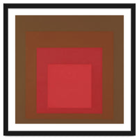JOSEF ALBERS - HOMAGE TO THE SQUARE, RED, BROWN