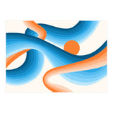 Rise, Abstract Retro Sunrise, Modern Bohemian Space, Concept Graphic Sky, Eclectic Nature (Print Only) thumbnail