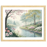 Springtime Blossoms: A Serene Garden Stream thumbnail
