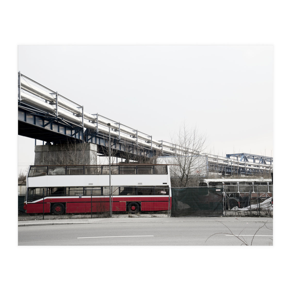 Abandoned Bus under the rail bridge (Print Only)