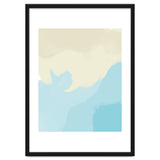 Mellow, Abstract Powder Blue Pastel Pearl Painting, Modern Simple Minimal Waves thumbnail