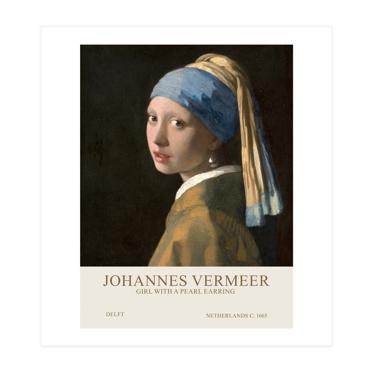 Johannes Vermer - Girl with a pearl earring (Print Only)