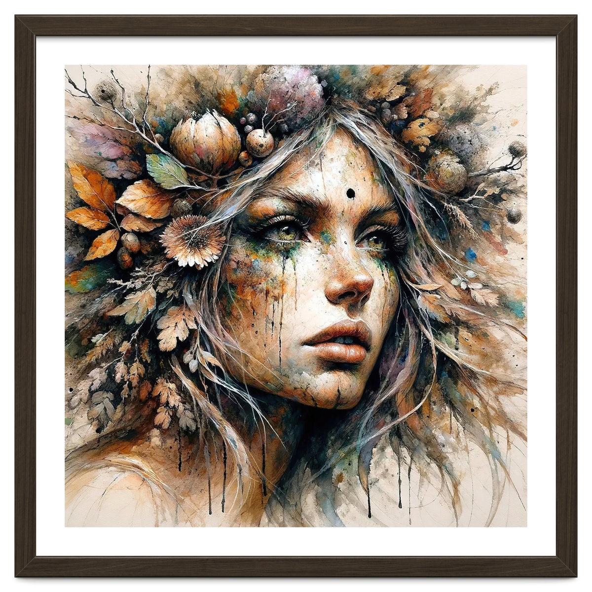 Harvest Crown Druid Woman Portrait