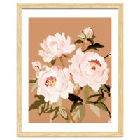 Blush Peony Painting, Floral Wall Art, Neutral Flower Print, Peony Art