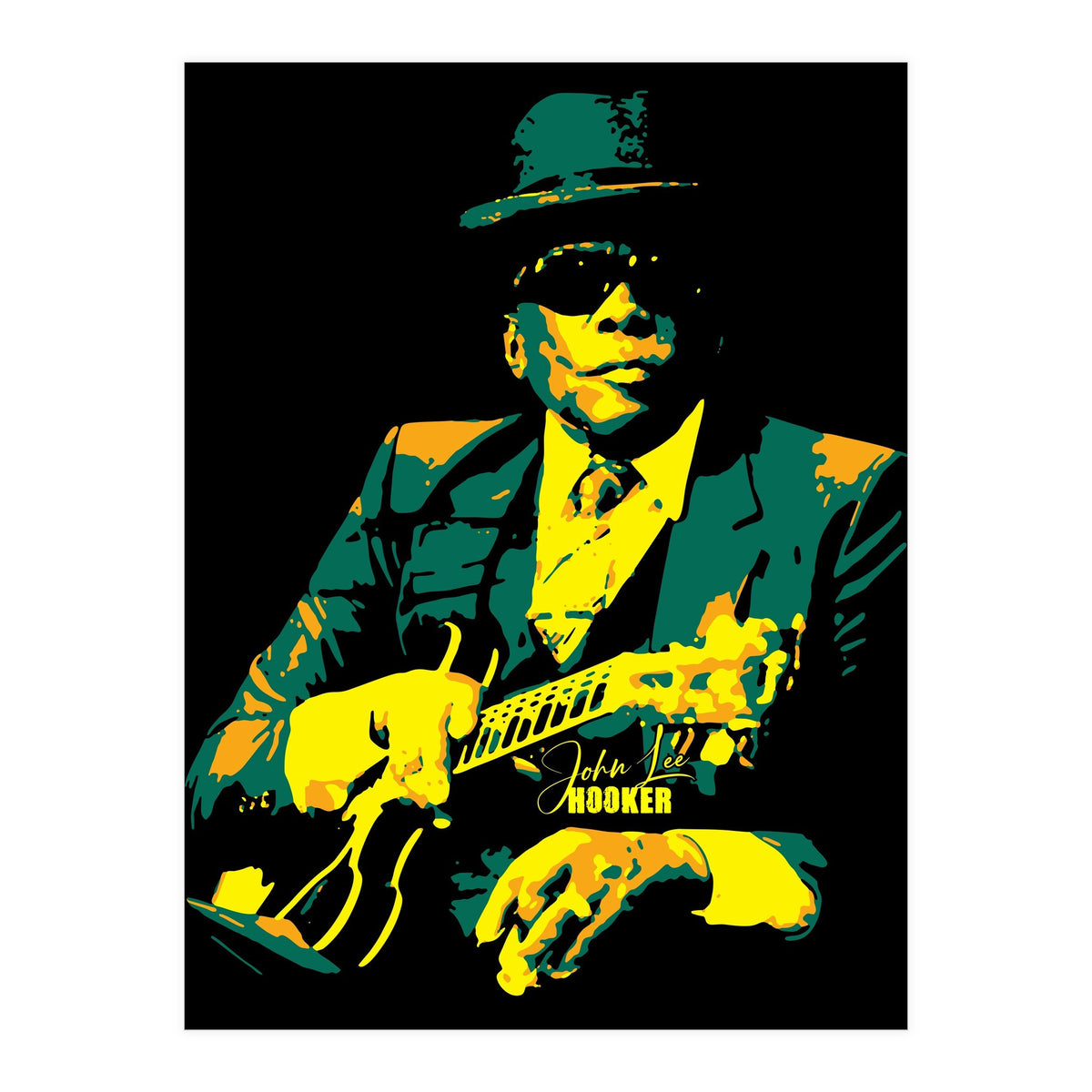John Lee Hooker American Blues Guitarist (Print Only)