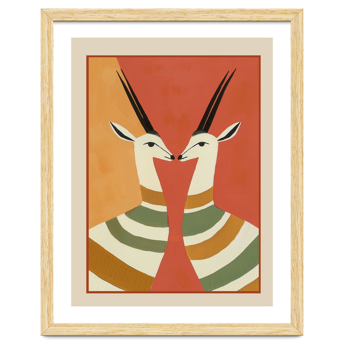 Two Gazelles In Stillness