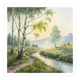 Birch Grove Serenity: A Meadow Wildflower Path (Print Only) thumbnail