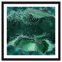 Emerald Glitter Agate Texture 04
