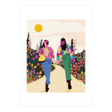 Besties, Best Friends Friendship Fashion, Girl Power Empower Bohemian Travel Companion Soulmates Gift (Print Only) thumbnail