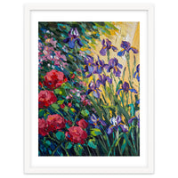 Expressive Heavy Impasto Floral Oil Painting