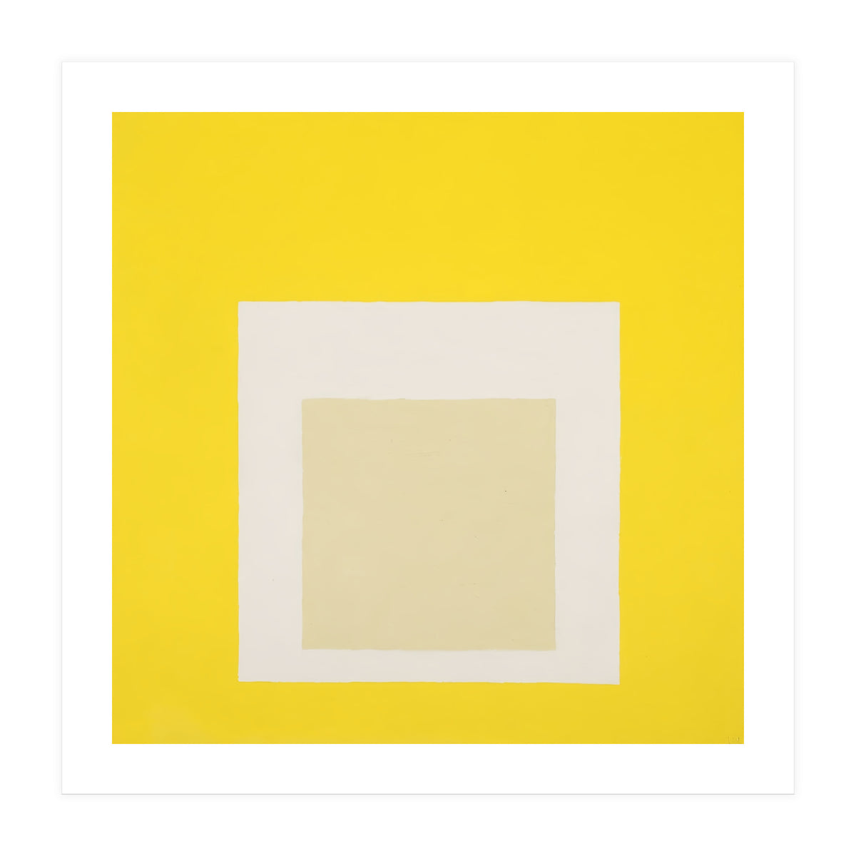 JOSEF ALBERS - HOMAGE TO THE SQUARE YELLOW WHITE (Print Only)