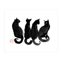 4 Black Cats (Print Only)