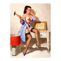 Hot Pinup Girl With A Hammer (Print Only)