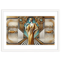 Gatsby Woman Art Deco Scene