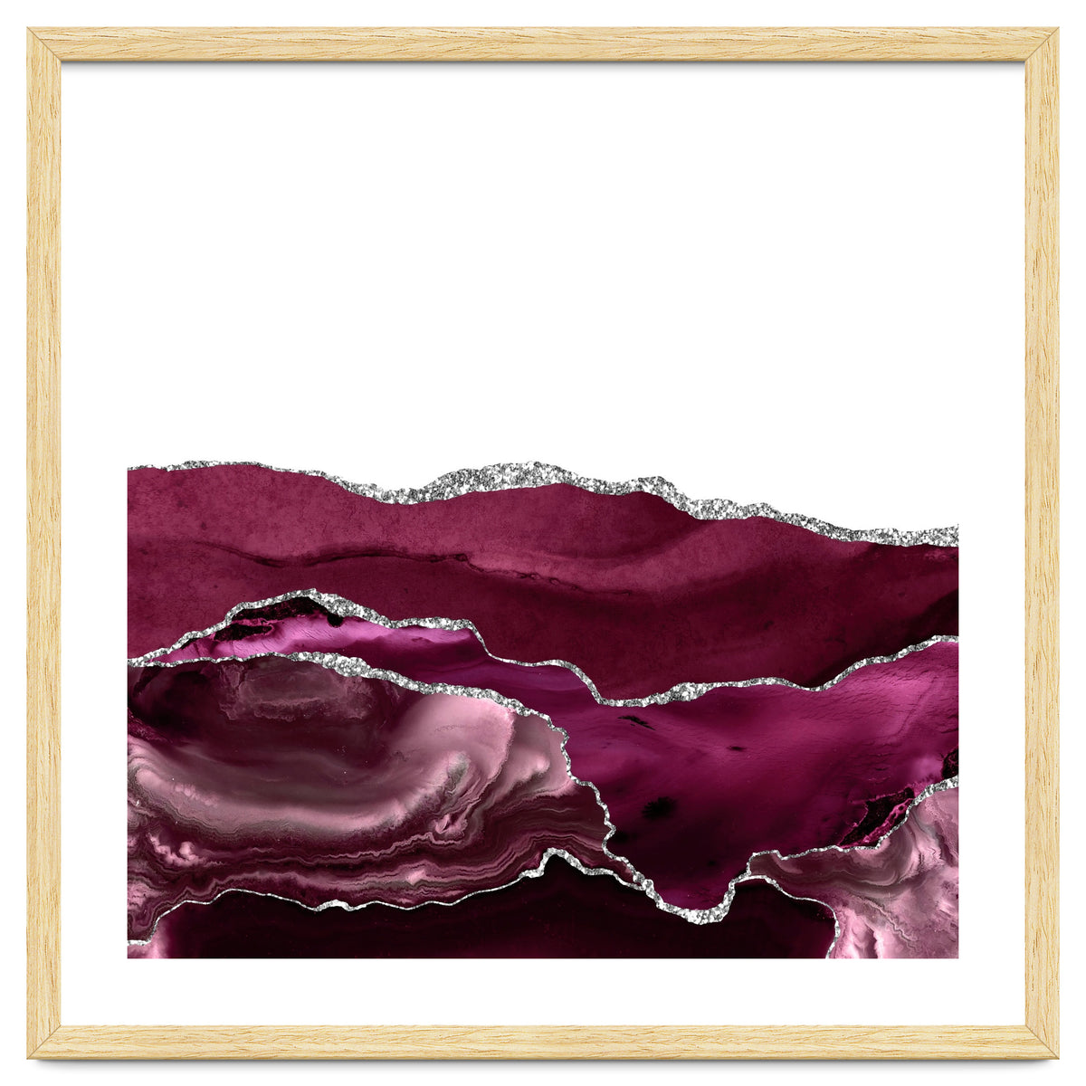 Burgundy & Silver Agate Texture 11