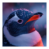 Close Up Penguin With Snowflakes On Head (Print Only) thumbnail