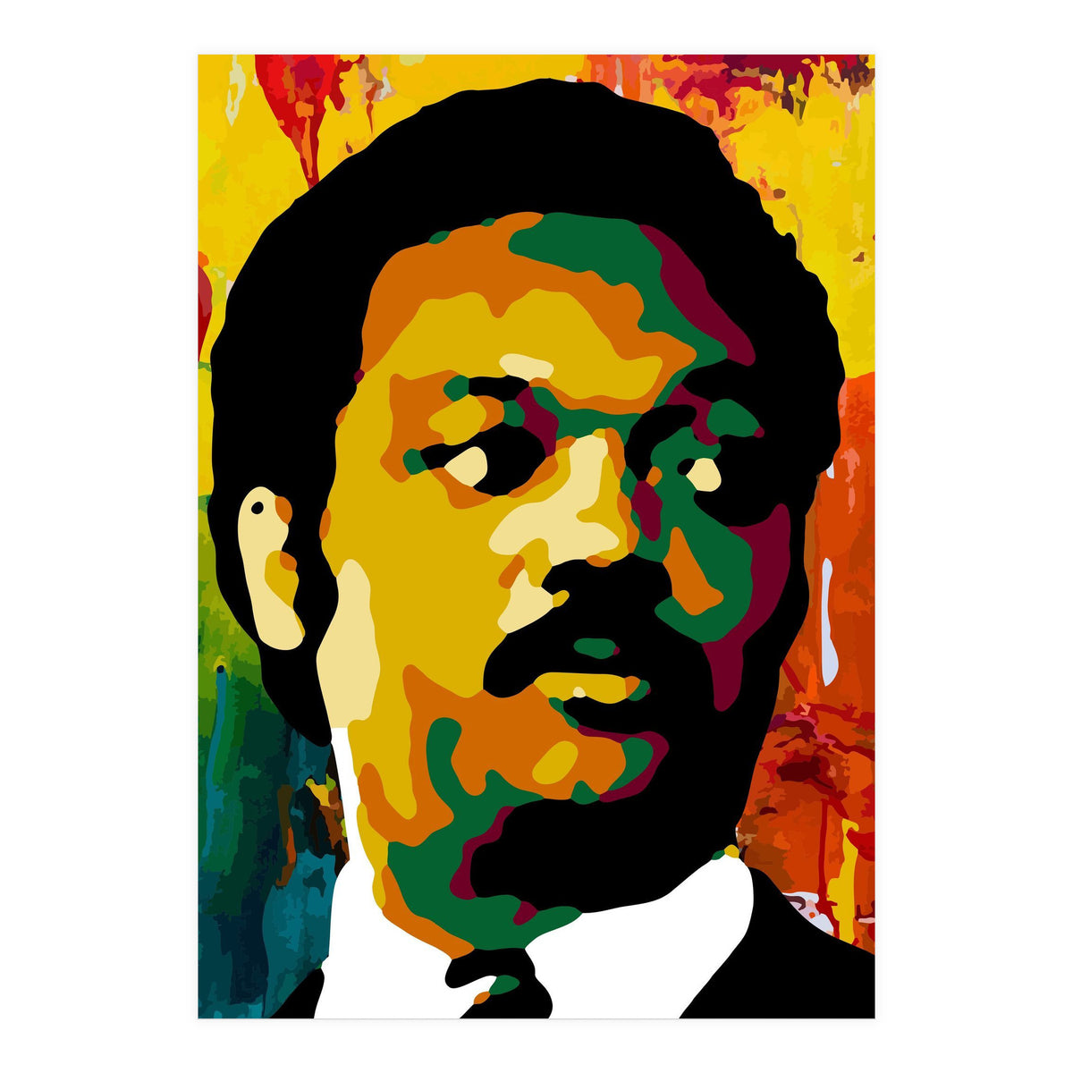 Jesse Jackson Colorful Abstract Art (Print Only)