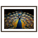 Close Up Peacock Displaying Its Feathers thumbnail