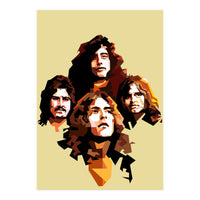 Retro Led Zeppelin Rock Blues Music (Print Only)