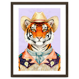 Tiger Portrait in Hat Wild Cowboy Fashion thumbnail