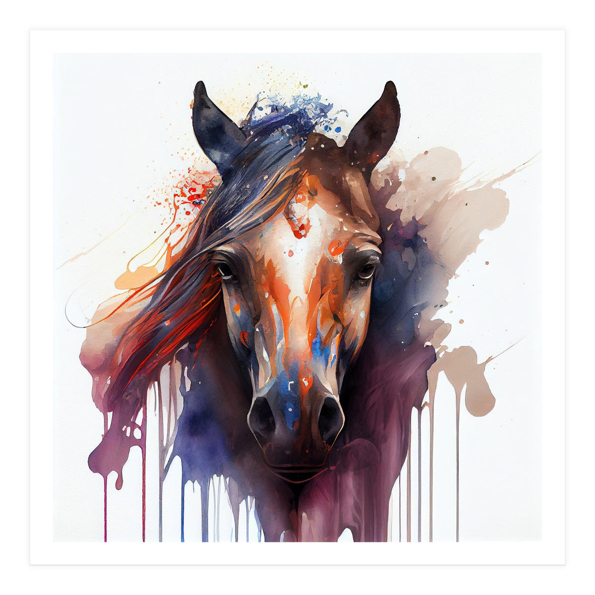 Watercolor Horse #1 (Print Only)