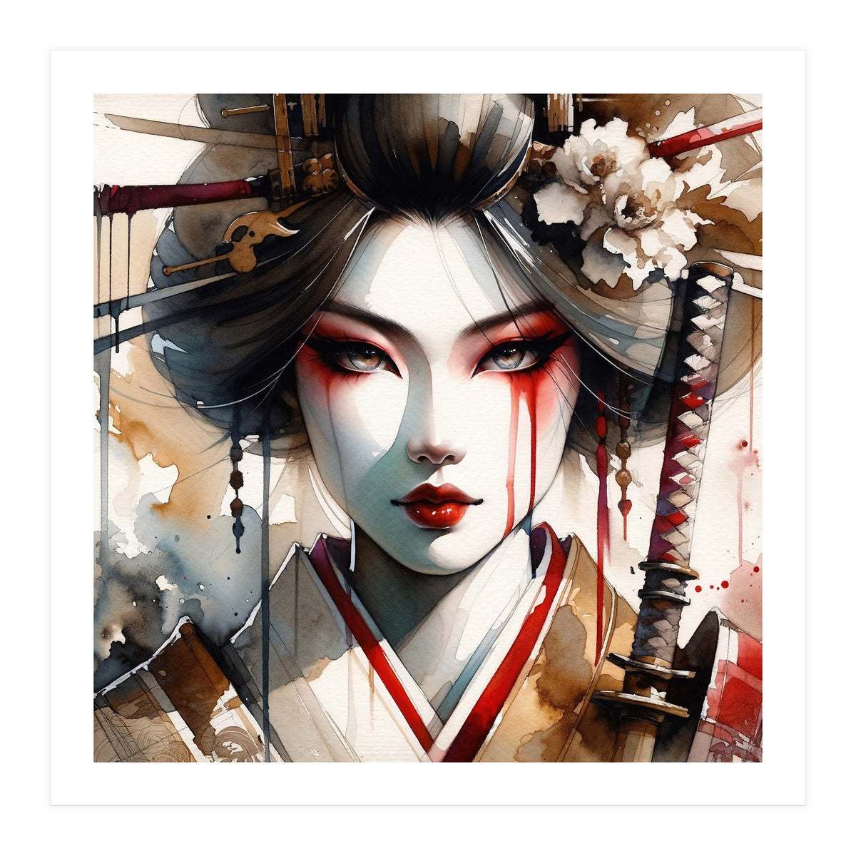 Katana Bloom Modern Geisha (Print Only)