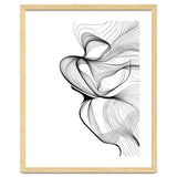 Abstract Black And White Swirls And Lines Flowing Art thumbnail
