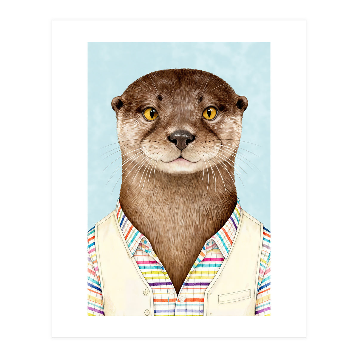 Otter Portrait in Jacket (Print Only)