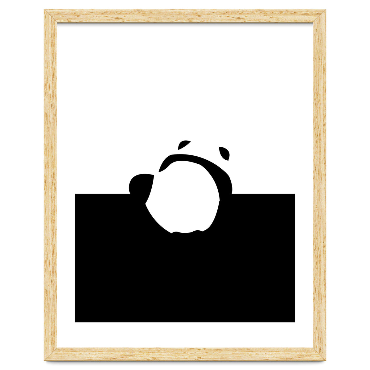 Find Your Feet, Panda Abstract Monochromatic Black & White, Wildlife Animals Cute Eclectic Bohemian Pets