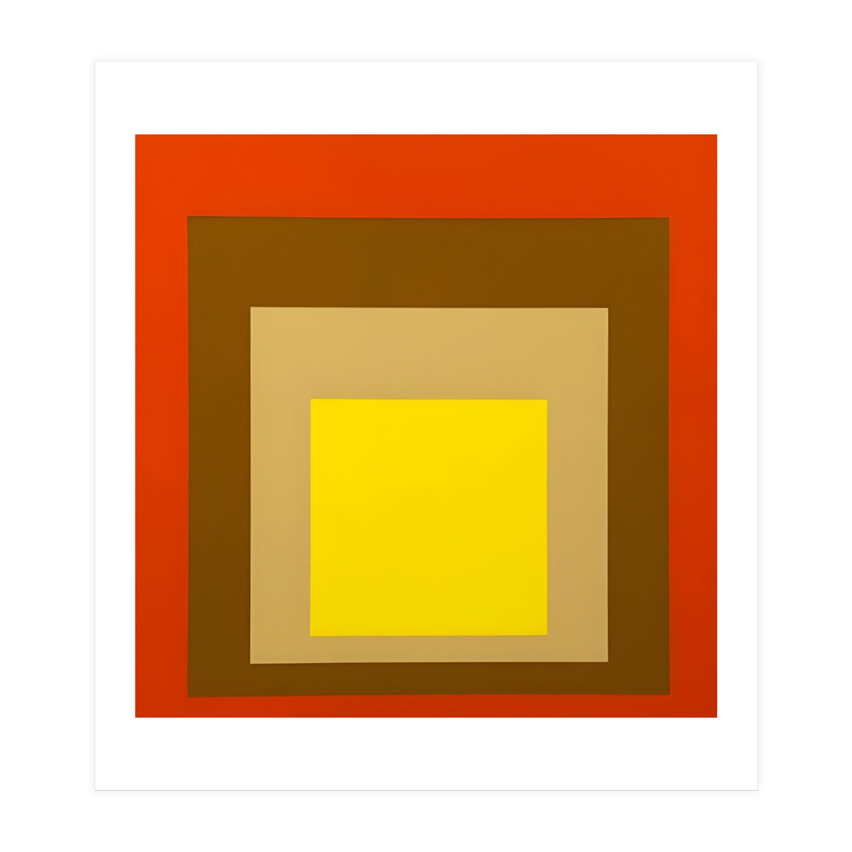 Josef Albers - Red, Brown, Golden (Print Only)