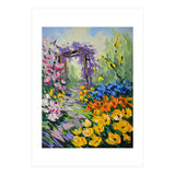 Sun-Drenched Garden Pergola Oil Painting (Print Only) thumbnail