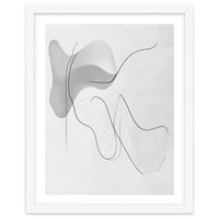 Abstract Black And White Flowing Lines And Shapes