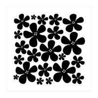 Black Flowers Pattern (Print Only)